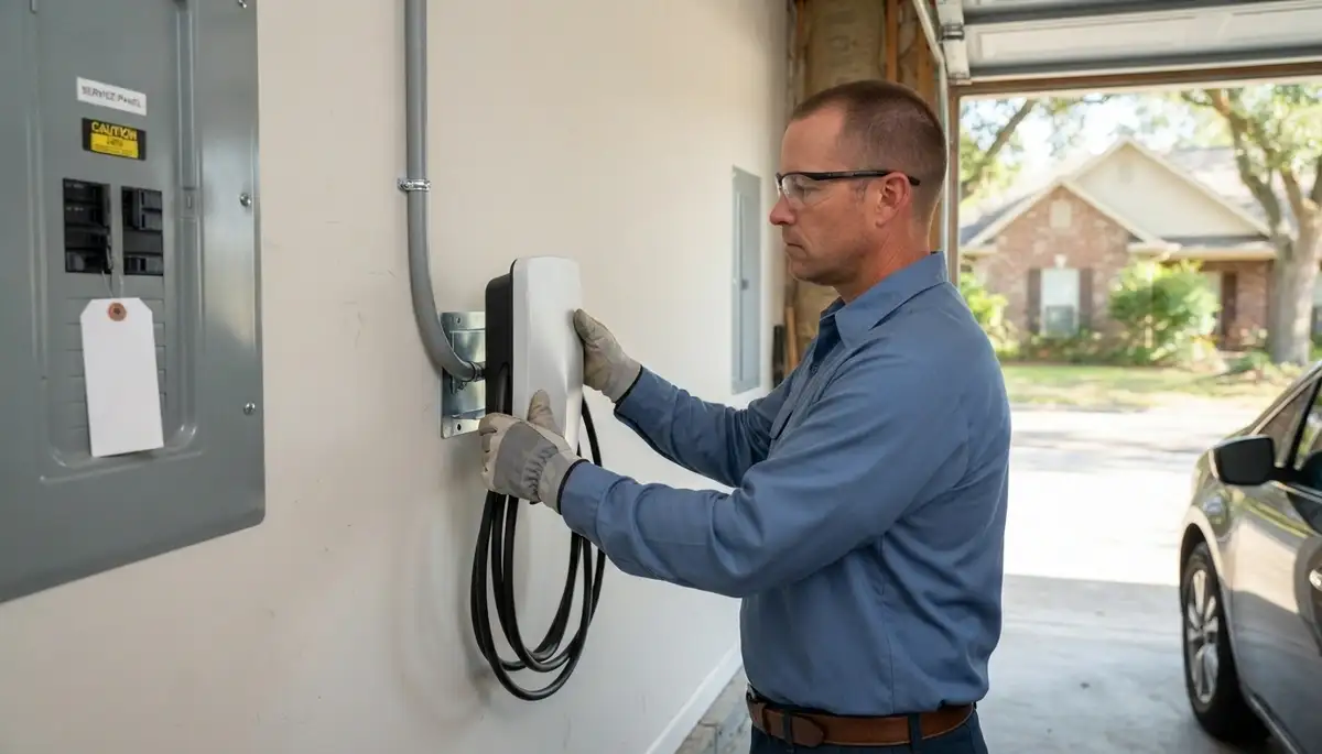 Electric vehicle charger installation with a dedicated circuit in Belle Chasse, LA