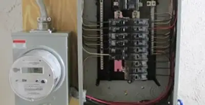 electrical panel upgrade service showing outdated electrical panel prepared for professional replacement in New Orleans, LA