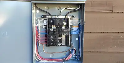electrical panel upgrade service featuring newly installed electrical panel wired by licensed electricians in New Orleans, LA