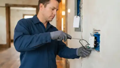 Electrician installs a GFCI receptacle with line and load wiring in a New Orleans, LA home