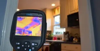 home energy audit service using thermal imaging to evaluate electrical efficiency inside a home in New Orleans, LA