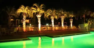 landscape lighting installation services illuminating outdoor recreational areas in New Orleans, LA