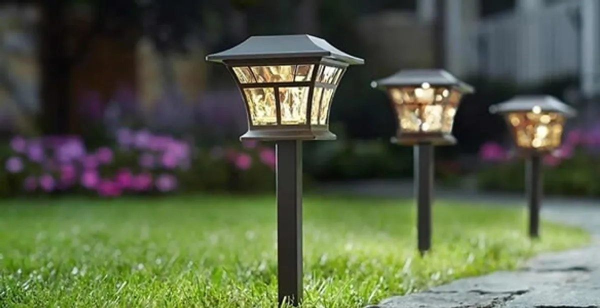 landscape lighting installation services with professionally installed pathway lights in New Orleans, LA