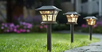 landscape lighting installation services with professionally installed pathway lights in New Orleans, LA