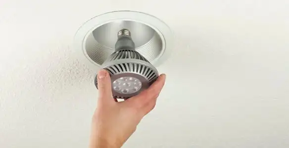 lighting installation service featuring recessed ceiling light installed by licensed professionals in New Orleans, LA