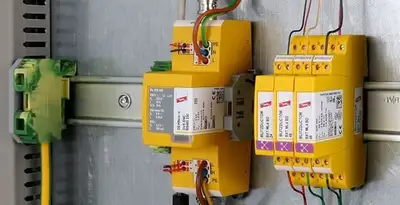 lightning surge protection system with surge suppressors installed by electrical service professionals in New Orleans, LA
