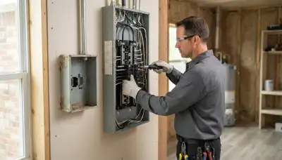 Electrician upgrading an older home's electrical panel to 200 amps in Destrehan, LA