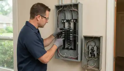 Electrician upgrading an older home's electrical panel from 100 to 200 amps in Kenner, LA
