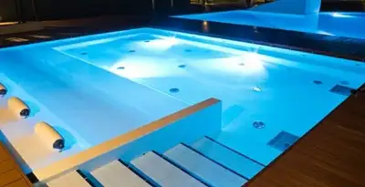 pool light installation and repair services providing modern illuminated pool lighting in New Orleans, LA