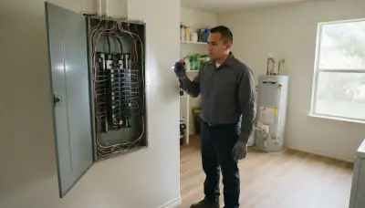Electrician conducting a whole-home electrical inspection in Luling, LA